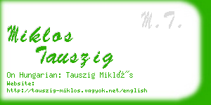miklos tauszig business card